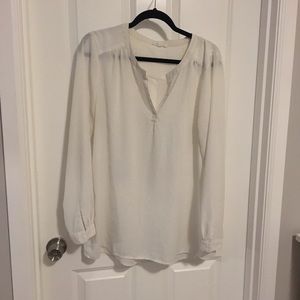 Pleione white button back blouse XL